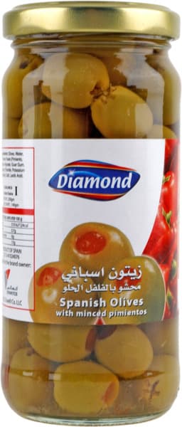 Diamond Spanish Olives With Minced Pimientos 140G
