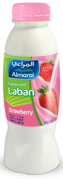 المراعي لبن بنكهة الفراولة 340مل