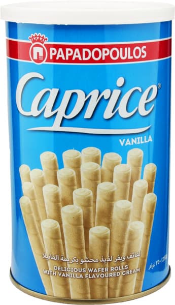 Caprice Rolled Wafer Vanilla 250G