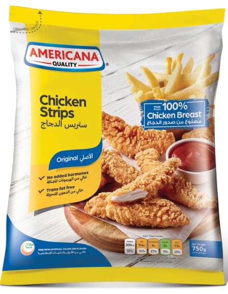 Americana Plain Chicken Strips 750G