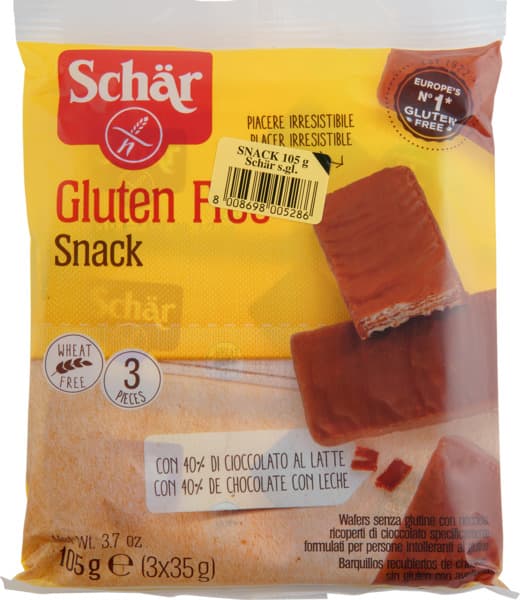 Schar Snack Chocolate Bar 105G