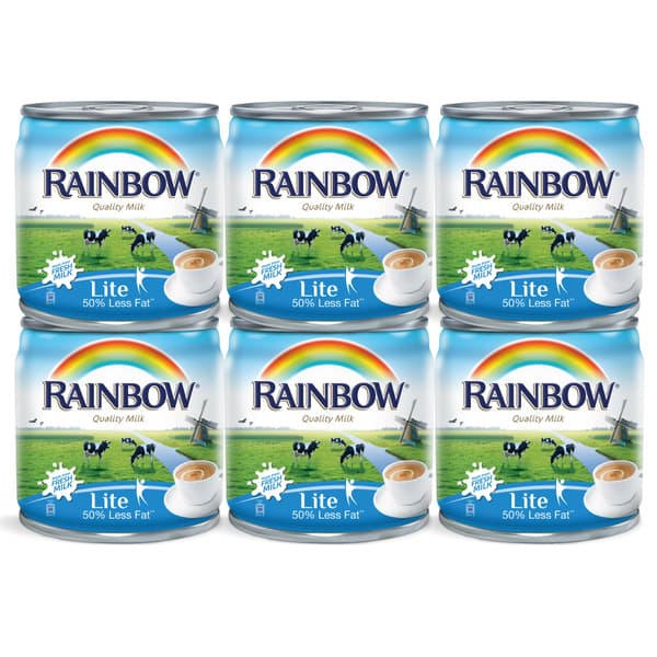 Rainbow Evaporated Milk Light 6X170G