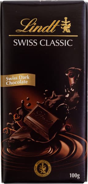 Lindt Swiss Classic Dark Chocolate 100G