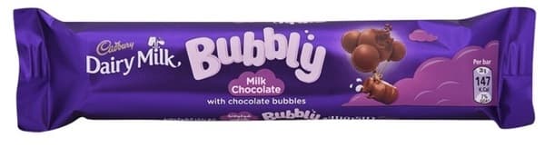 Cadbury Dairy Milk Bubbly Chocolate Bar 28G