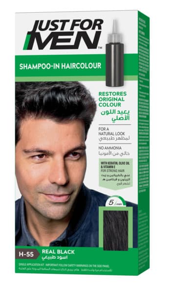 Just For Men Shampoo-In Color Real Black H-55