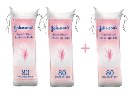 Johnson's Make Up Pad 3X80's