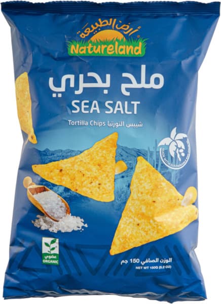Natureland Organic Tortilla Chips Sea Salt 150G