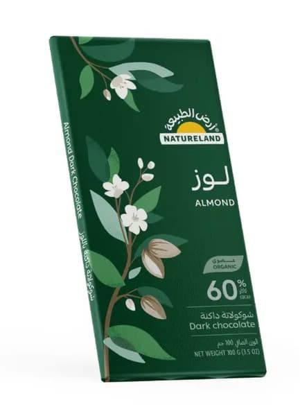 Natureland Organic Almond Dark Chocolate 100 g