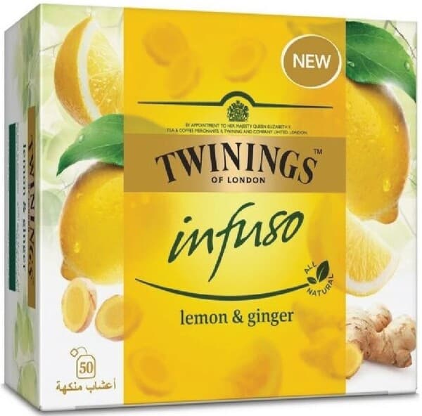 Twinings Infuso Lemon & Ginger Tea Bags 50pcs
