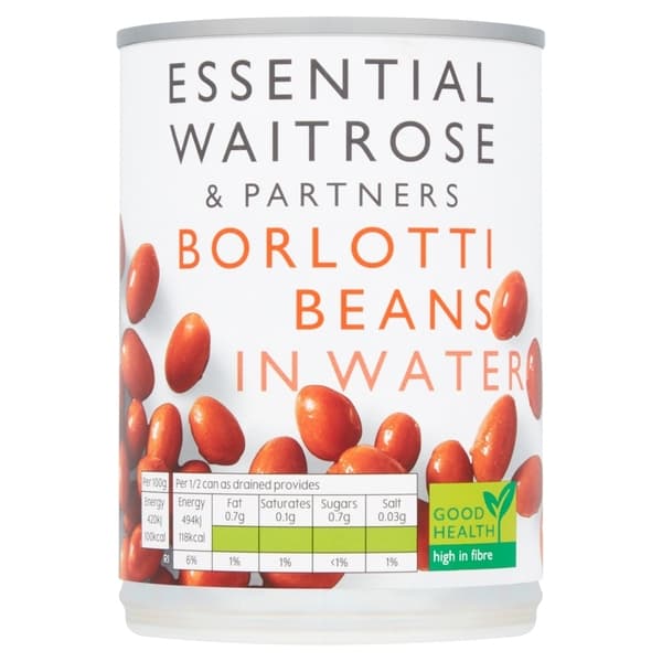 Essential Waitrose Borlotti Beans 410G