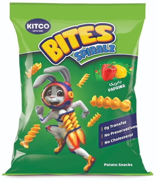 Kitco Bites Spiralz Paprika Potato Snacks 30G
