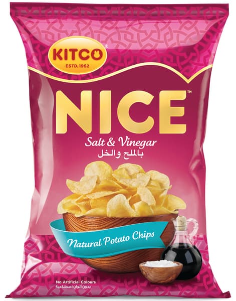 Kitco Nice Salt & Vinegar Natural Potato Chips 18G