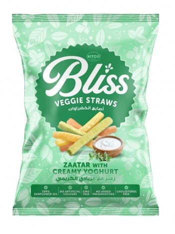 Kitco Bliss Zaatar & Creamy Yoghurt Veggie Straws 27G