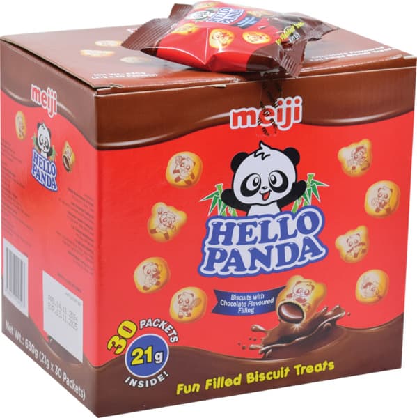 Meiji Hello Panda Mini Chocolate Filled Biscuits 30X21G