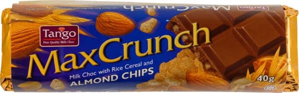 Tango Max Crunch Chocolate With Rice Cereal & Almond Chips 40G