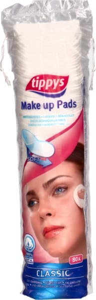 Tippys Classic Make Up Pads 80pcs