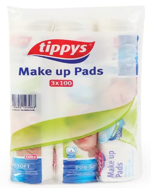 Tippy's Makeup Pad 3X100's