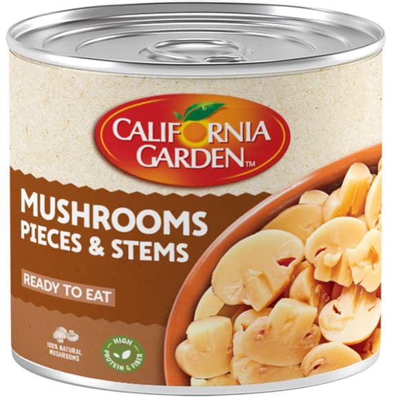 California Garden Whole Mushrooms Pieces & Stems 184G