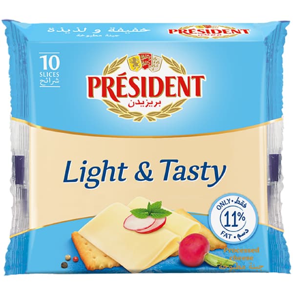 President Light Cheese Slices