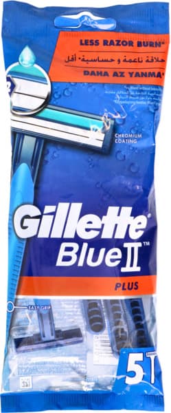 Gillette Blue II Plus Disposable Razors 5's