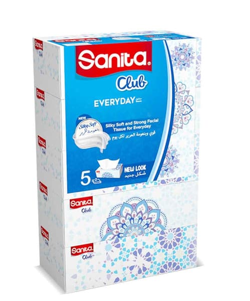 Sanita Club Facial Tissue 5X130's