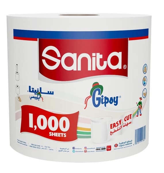 Sanita Gipsy Maxi Roll 1000 Sheets 1 pc