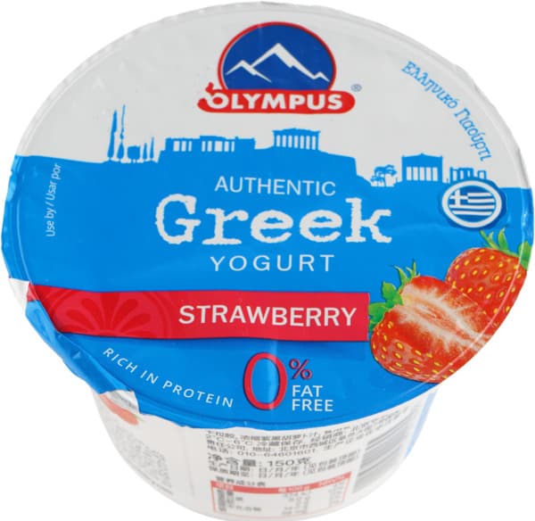 Olympus Greek Yogurt Strawberry 0% Fat Free 150G