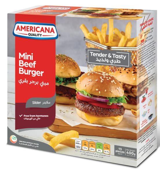Americana Mini Beef Burger Slider 400 g