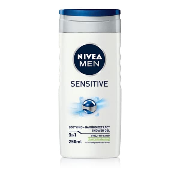 Nivea Men Sensitive Shower Gel 3in1 250ml