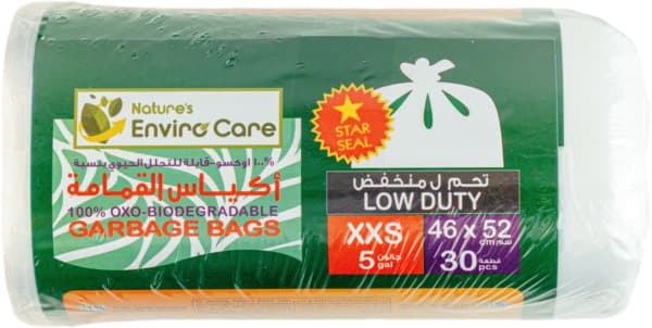 Nature's Enviro Care Biodegradable Garbage Bag 30X5Gal