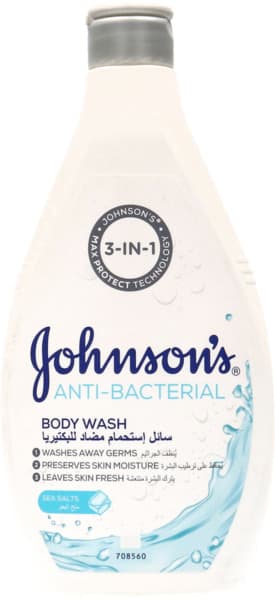 Johnson's 3in1 Antibacterial Body Wash with Sea Salt 400ml