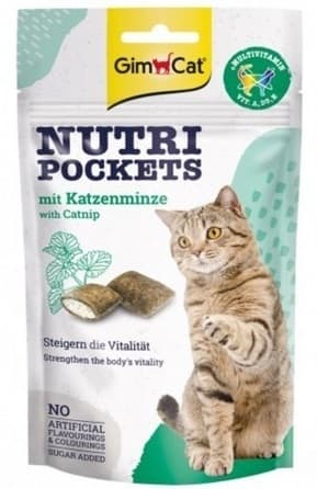 GimCat Nutri Pockets With Catnip & Multivitamins 60G