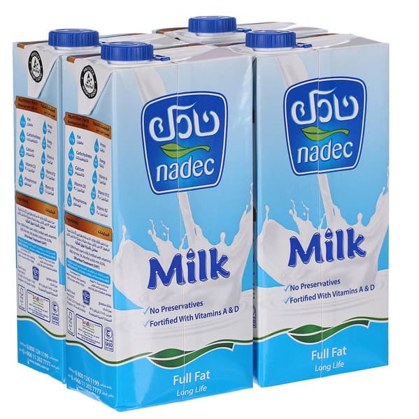 Nadec Full Fat Milk Long Life 4X1L