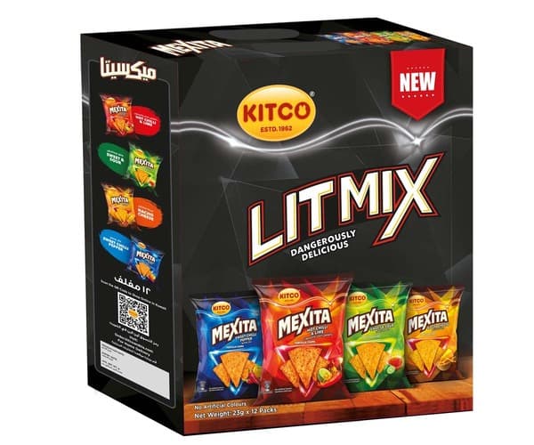 Kitco Litmix Assorted Tortilla Chips 12X23G