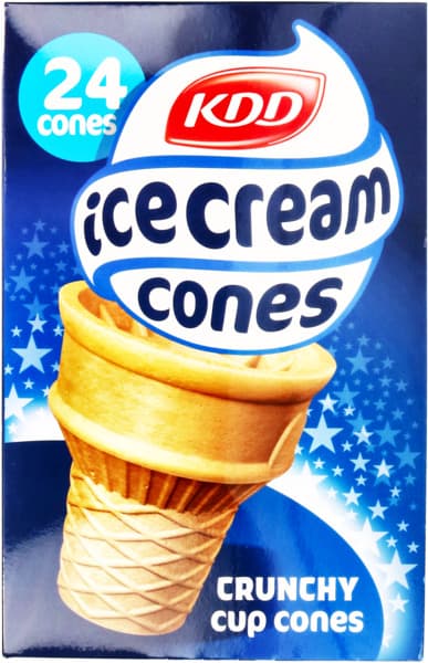 KDD Ice Cream Crunchy Cup Cones 24's