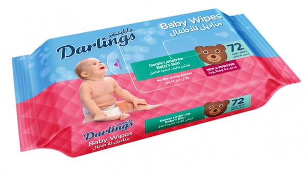 Darlings Baby Wet Wipes 72s