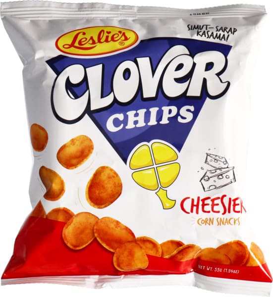 Leslie's Clover Chips Cheesier Corn Snacks 55G