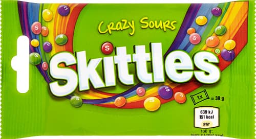 Skittles Crazy Sours Candy 38 G