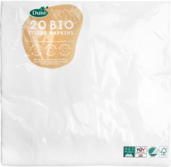 Duni High Quality Tissue Napkins 20's