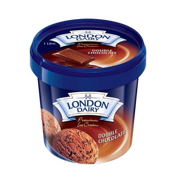 London Dairy Premium Double Chocolate Ice Cream 1L