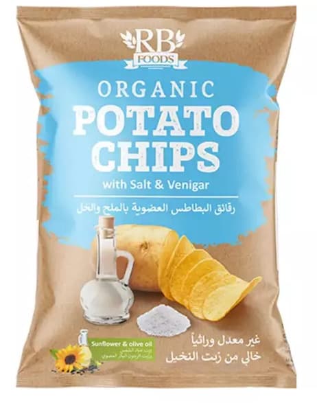 Rb Foods Organic Salt & Vinegar Potato Chips 40G