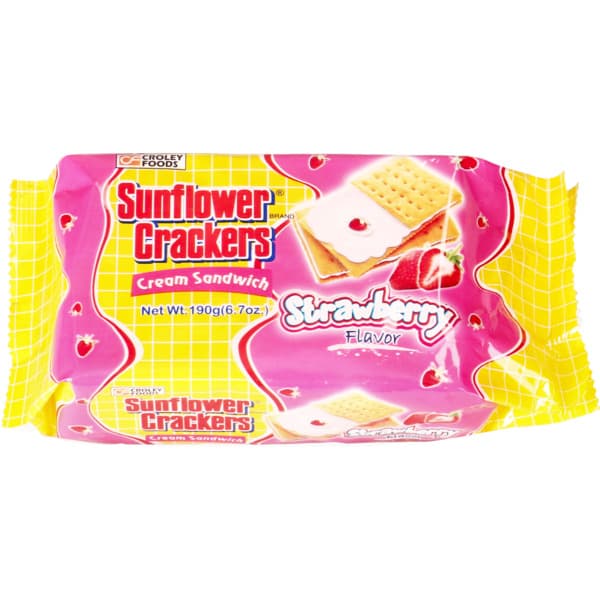 Croley Foods Sunflower Crackers Strawberry Flavor 190G