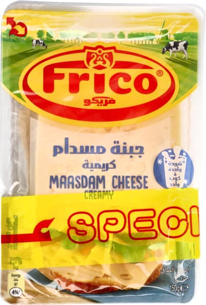 Frico Sliced Maasdam Cheese 2X150G