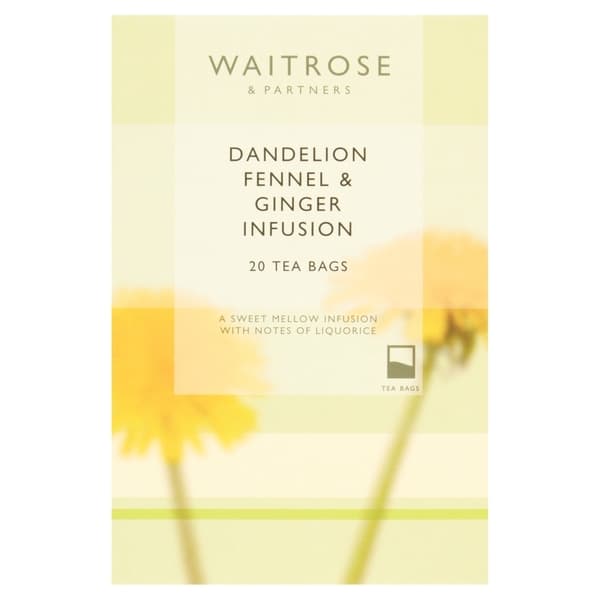 Waitrose Dandelion, Fennel & Ginger Infusion Tea Bags 20Pcs