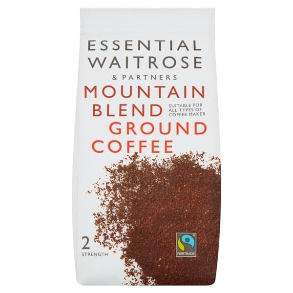 Essential Waitrose Mountain Blend Ground Coffee 227G