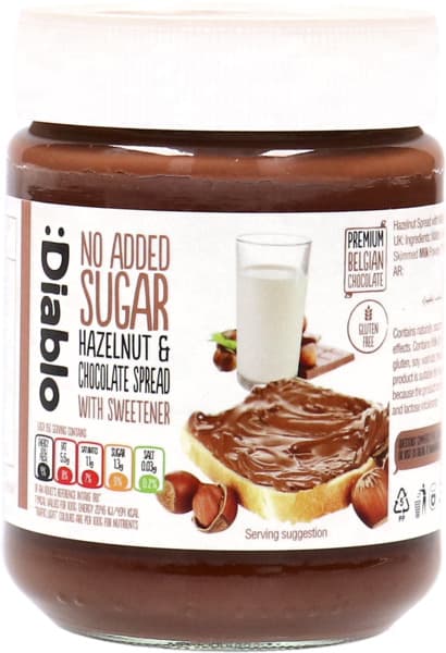 Diablo Hazelnut & Chocolate Spread With Sweetener 350g