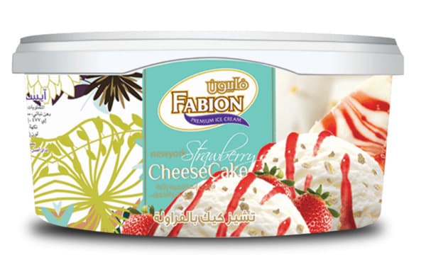 Fabion New York Strawberry Cheese Cake 1L + Fabion Vanilla & Strawberry Ice Cream