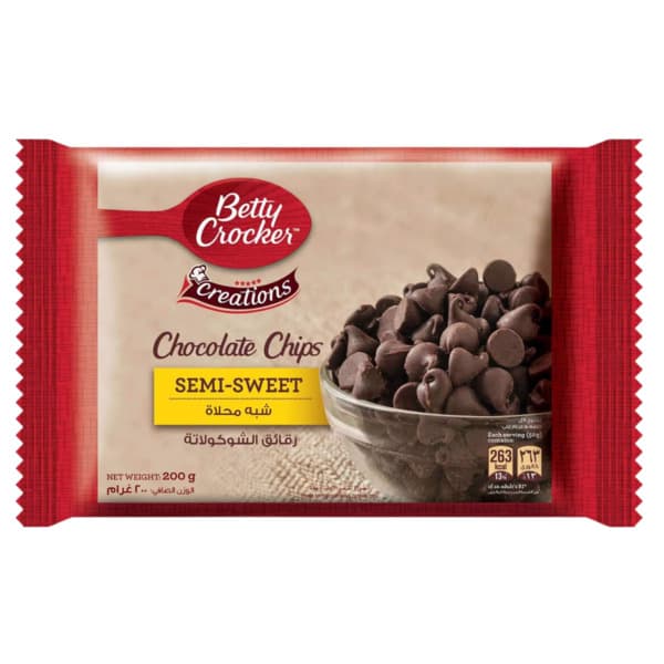 Betty Crocker Creations Semi Sweet Chocolate Chips 200G