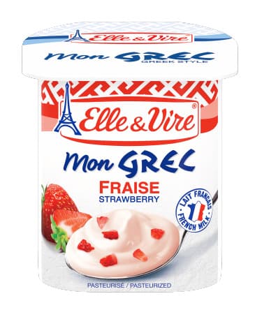 Elle & Vire Greek Style Strawberry Lemon Yogurt 125G