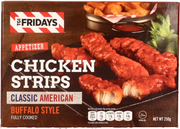 TGI Fridays Appetizer Classic American Buffalo Style Chicken Strips 250G
